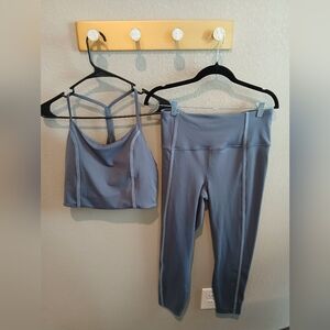 Yogalicious Lux Danica Ankle Tight Set in Gray